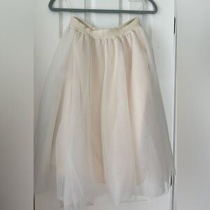 Elegant Cream Tulle Women's Skirt